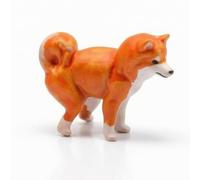 UnifearPro Miniatura Cane Figurina Modello Statuina in 1/64 per Diorami Materiale Solido Dettagli Realistici Adatta Plastici Esposizioni Collezioni Scene Urbane, Shiba Inu Che Defeca