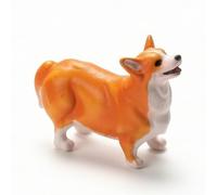 UnifearPro Miniatura Cane Figurina Modello Statuina in 1/64 per Diorami Materiale Solido Dettagli Realistici Adatta Plastici Esposizioni Collezioni Scene Urbane, Corgi In Piedi