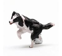 UnifearPro Miniatura Cane Figurina Modello Statuina in 1/64 per Diorami Materiale Solido Dettagli Realistici Adatta Plastici Esposizioni Collezioni Scene Urbane, Border Collie Che Corre