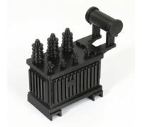 UnifearPro Modello di Stazione di Trasformazione Statica Modello Trasformatore in Plastica Alta Precisione per Hobbisti, Nero
