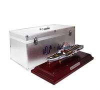 UnifearPro Modello Navale in Lega Portaerei Modello Statico Plastica Metallo Legno con Superstruttura Dettagliata E Base di Presentazione con Valigetta Trasporto