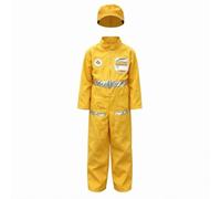 UnifearPro Salopette per Bambini Catarifrangente | Banda Riflettente Argento, Costume da Operaio con Cappello, Tuta da Lavoro, per Feste a Tema, Recite Scolastiche, Halloween