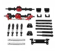 UnifearPro Set Componenti Auto Rc in Metallo Kit Assale Sospensioni Ingranaggi Telaio Ammortizzatori Regolabili per Fondi Adatto a MN82 LC79 Mn82pro Uso Ricreativo Raduni Pista Indoor, Black