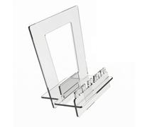 UnifearPro Supporto per Dischi in Vinile Leggero | Semplice Incastro, Supporto per Dischi con Scanalatura, Libreria, Scrivania, Trasparente