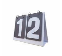 UnifearPro Tabellone Segnapunti Acrilico Manuale Flip Scoreboard Tavolo Segnapunti Base Triangolare Spessa Numeri Bold Impermeabile Anelli Acciaio Adatto a, Grigio, Plastica Wp 2-Cifre