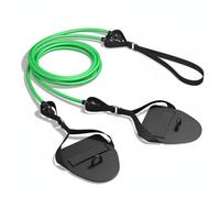 UnifearPro Training Pull Strap Attrezzo Trazione Elastico Allenamento Corda Resistenza Nuoto Cinghia Esercizi Costruzione Durevole Anti-strappo con Palette, Nero+Verde, 50 Libbre