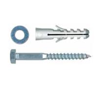 UNIFIX - 4 PEZZI - TASSELLI IN NYLON CON VITE TESTA ESAGONALE 16X80MM+16MM