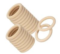 Unifizz 20 anelli in legno naturale non finiti da 70 mm, per artigianato, spessore 10 mm, per fai da te, connettori per ciondoli, creazione di gioielli, forniture macramè