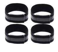 Unifizz 4 cinturini da polso riflettenti da 4 x 1,5 cm, per corsa, sicurezza, braccialetti riflettenti ad alta visibilità, per bici, cavigliere, fasce riflettenti autoadesive, per camminare, sport