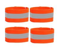Unifizz 4 cinturini da polso riflettenti da 4 x 1,5 cm, per corsa, sicurezza, braccialetti riflettenti ad alta visibilità, per bicicletta, cavigliere, bande riflettenti autoadesive, per camminare