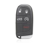 Unifizz 5 pulsanti di ricambio Keyless Entry Remote Car Key Fob nero per Chrysler 200 300 per Dodge-Charger Challenger Dart Limited M3N40821302 433MHz 46 Chip con chiave porta