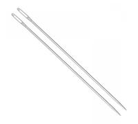 Unifizz Aghi da cucito lunghi e dritti in acciaio inox, 15 cm, con cruna grande, per ricamo, perline, filo fai da te, 20 pezzi