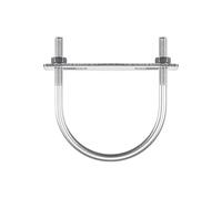 Unifizz Bullone a U rotondo, 1 set di bulloni a U M8 in acciaio inossidabile 304, larghezza interna 89 mm, lunghezza 116 mm, con dadi e piastra per telaio per automobili, barche, rimorchi