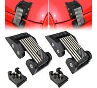 Unifizz Chiusure per cofano auto adatte per Jeep Wrangler JK JKU JL JLU 2007-2023 per Gladiatore con bandiera americana stile alluminio cofano cattura serratura adatta per accessori Jeep