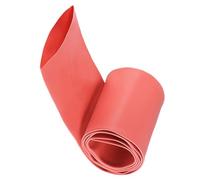Unifizz - Guaina termorestringente, 1 m, diametro 50 mm, larghezza piatta 80 mm, rapporto 2:1, colore: Rosso