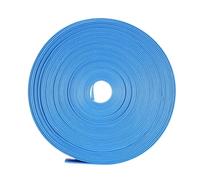 Unifizz Guaina termorestringente, diametro 10 mm, larghezza piatta 16 mm, rapporto 2:1, guaina termorestringente, 10 m, blu