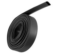 Unifizz Guaina termorestringente, diametro 14 mm, larghezza piatta 23 mm, rapporto 2:1, guaina termorestringente, 7 m, colore nero