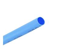 Unifizz Guaina termorestringente, diametro 4 mm, larghezza piatta 7 mm, rapporto 2:1, guaina termorestringente, 3 m, blu