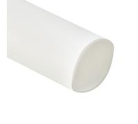 Unifizz Guaina termorestringente, diametro 6 mm, larghezza piatta 10 mm, rapporto 2:1, guaina termorestringente, 1 m, bianco