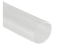 Unifizz Guaina termorestringente, diametro 6 mm, larghezza piatta 10 mm, rapporto 2:1, guaina termorestringente, 1 m, trasparente