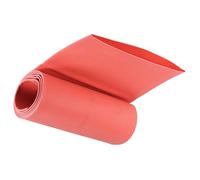 Unifizz Guaina termorestringente, diametro 80 mm, larghezza piatta 128 mm, rapporto 2:1, guaina termorestringente, 1 m, rosso