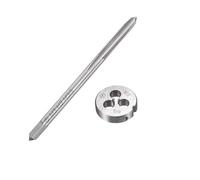 Unifizz M3 x 0,5 mm Set di maschi e matrici metrici, filettatura macchina con filiera rotonda, kit di rubinetti e matrici per la riparazione di dadi e bulloni