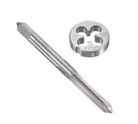 Unifizz M6 x 0,5 mm Set di maschi e matrici metrici, filettatura macchina con filiera rotonda, kit di rubinetti e matrici per riparazione di dadi e bulloni