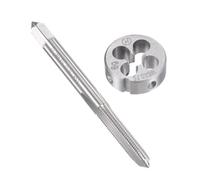 Unifizz M6 x 0,75 mm Set di maschi e matrici metrici, filettatura macchina con filiera rotonda, kit per riparazione di dadi e bulloni