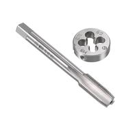 Unifizz M8 x 0,75 mm Set di maschi e matrici metrici, filettatura macchina con filiera rotonda, kit per riparazione di dadi e bulloni