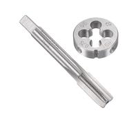 Unifizz M9 x 0,75 mm Set di maschi e matrici metrici, filettatura macchina con filiera rotonda, kit per riparazione di dadi e bulloni