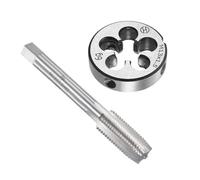 Unifizz Set di maschi e matrici metriche M13 x 1,5 mm, filettatura a macchina con fustelle filettate rotonde, kit per riparazione di dadi e bulloni