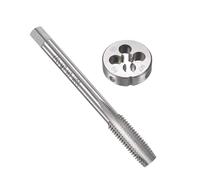 Unifizz Set di maschi e matrici metriche M7 x 1 mm, filettatura a macchina con filiera rotonda, kit per riparazione di dadi e bulloni