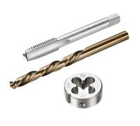 Unifizz Set di punte per trapano e morire e trapano, M10 x 1,5, filettatura sinistra e stampo rotondo, punta elicoidale in acciaio al cobalto ad alta velocità da 8,5 mm