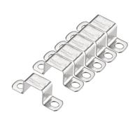 Unifizz Staffa connettore a U per porta chiusa in acciaio inox 304, 22 x 27 mm, 6 pezzi