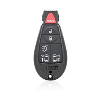 Unifizz Telecomando di ricambio per auto con 6 pulsanti per Dodge Grand Caravan per Chrysler Town and Country con chip chiave per portiera 46 nero M3N5WY783X 433Mhz