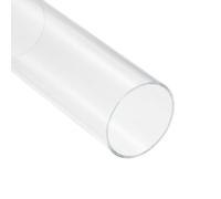 Unifizz Tubo in plastica acrilica trasparente, rotondo, rigido, diametro interno 51 mm, diametro esterno 55 mm, per illuminazione, modelli, impianti idraulici, artigianato