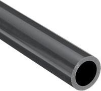 Unifizz Tubo in PVC, diametro interno 15,4 mm, diametro esterno 20 mm, lunghezza 350 mm, tubo rotondo in plastica rigida ad alto impatto, per tubo di scarico (grigio chiaro)