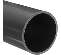 Unifizz Tubo in PVC, diametro interno 81,4 mm, diametro esterno 90 mm, lunghezza 200 mm, tubo rigido rotondo in plastica ad alto impatto, per tubo di scarico (grigio chiaro)