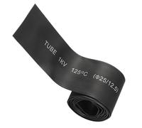 Unifizz Tubo termorestringente 25 mm di diametro 41 mm di larghezza piatta Rapporto 2:1 - 1 m - Nero