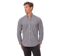 Uniform Works B219-XL - Camicia da Uomo, a Quadretti, Colore: Nero