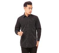 Uniform Works B315-S - Camicia a Maniche Lunghe, Motivo gessato, Taglia S
