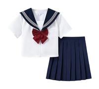 Uniforme Alla Marinara Giapponese | Gonna A Pieghe, Abbigliamento Comodo,Costume Uniforme Alla Marinaretta Per Ragazze,Per Spettacoli Teatrali, Cosplay, Eventi, Raduni, Feste, Bambini E Giovani