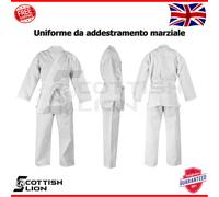 Uniforme da Allenamento per Karate Judo Aikido L'arte Marziale Indossa Bianca