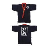 Uniforme da chef in stile giapponese Abbigliamento da lavoro per ristoranti Uniforme da cameriere Giacca da chef Kimono per Izakaya, A15-Taglia XL