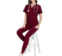 Uniforme da lavoro da infermiera da donna Top e pantaloni Scrub Set Costume