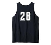 Uniforme numerata Bianco Numero 28 Team Junior Sports Canotta