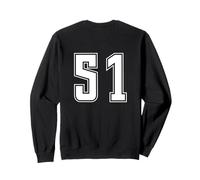 Uniforme numerata Bianco Numero 51 Team Junior Sports Felpa