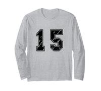 Uniforme numerata Numero 15 Team Junior College Sports Maglia a Manica