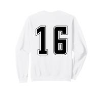 Uniforme numerata Numero 16 Team Junior College Sports Felpa