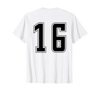 Uniforme numerata Numero 16 Team Junior College Sports Maglietta